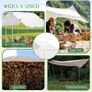 2 PCS Outdoor Waterproof and UV Chicken Coop Cover with 40 Piece Ball Bungee Cord Waterproof and Sunproof Enclosure Chicken Coop Tarp for Outdoor Large Walk in Pens Image 5