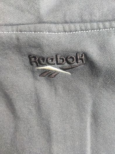 Reebok Classic Grey Half Zip Sweatshirt Big Back Logo Size M