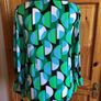 Joseph Ribkoff Ladies Green blue blouse size 10 includes post Image 3