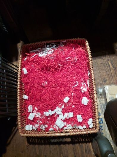 Large  hamper basket includes filling