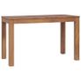 Dining Table Solid Teak Wood with Natural Finish 120x60x76 cm Image 4
