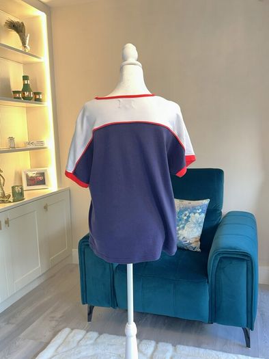 Ladies Navy, White & Red Tee Shirt from West Quay Carrig Donn