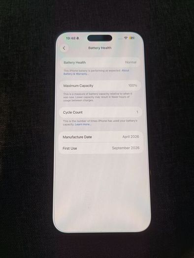 iPhone 16 Pro Max 256GB 100% Battery Health Unlocked