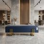 Aurora Luxury Bench  180cm Gold Frame Upholstered Bench Image 8