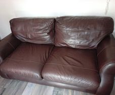 two seater leather sofa
