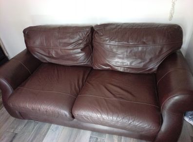 two seater leather sofa
