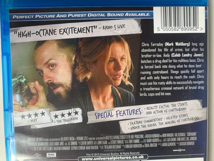 Contraband [2012] Mark Wahlberg, Kate Beckinsale, Ben Foster, Caleb Landry Jones, Giovanni Ribisi, Lukas Haas, Diego Luna & J. K. Simmons [Blu-ray Movie]