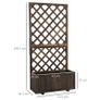 Garden Wooden Pine Trough Planter with Topped Trellis Climbing Plants Flower Raised Bed (FREE SHIPPING) Image 5