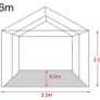 3 x 6 m Gazebo  Party Garden Beer Tent Waterproof Marquee with 6 Side Panels, White Image 3