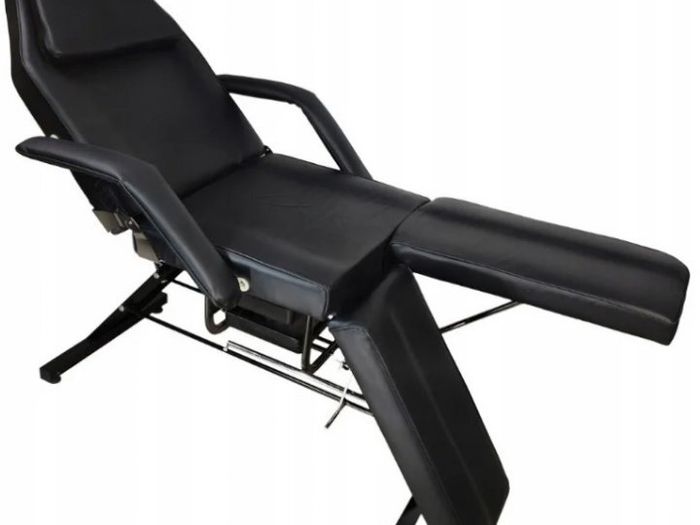 Beauty cosmetic bed chair with 2 cuvettes white black SPLIT