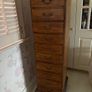Beautiful slim rustic vintage 10 drawer tallboy in superb condition Image 2