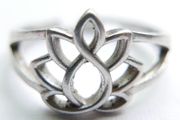 Vintage Lotus Sterling Silver 925 Ring (adjustable size) 2,72g