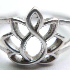 Vintage Lotus Sterling Silver 925 Ring (adjustable size) 2,72g