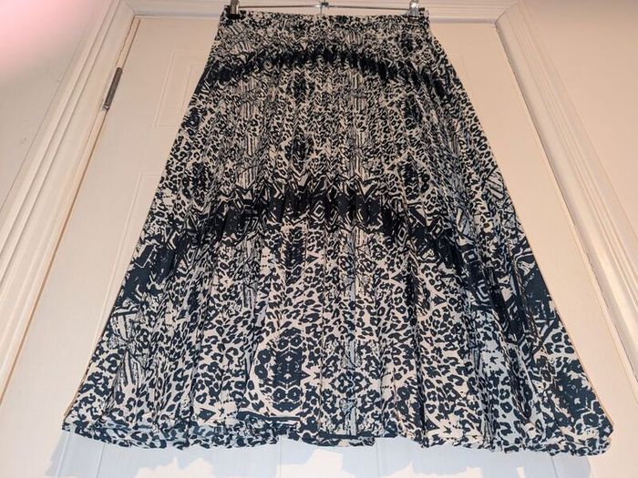 stunning print pleated midi skirt from Jovie