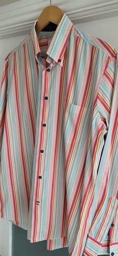 FERNY Made in Sicily Mens Striped Shirt Collar Sz 16 - Rrp 159 (New)