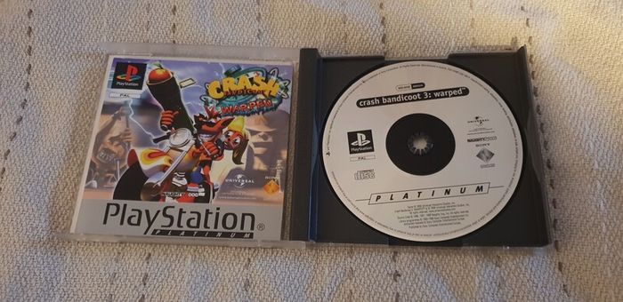 Crash Bandicoot 3 Warped Platinum Version Top PS1 Game