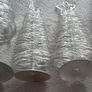 4 tabletop glitter metal wire christmas  trees Image 5