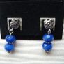 Stud earrings,Gemstone earrings,Blue earrings,Gift Image 4