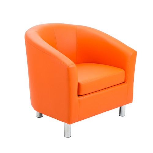 Tub Waiting room / Reception Armchair metal feet - Faux Leather