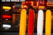 4pcs  COB LED  Side Lights in Red, Yellow, And White. Optional Long Strip Light Guide Edge Light 24V Constant Light