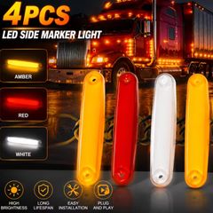 4pcs  COB LED  Side Lights in Red, Yellow, And White. Optional Long Strip Light Guide Edge Light 24V Constant Light