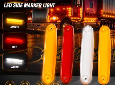 4pcs  COB LED  Side Lights in Red, Yellow, And White. Optional Long Strip Light Guide Edge Light 24V Constant Light