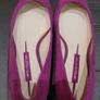 M&S Purple Suede Kitten Heel Court Shoes Size 3 UK 35.5 EU Image 4