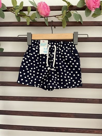shorts Bnwt navy polka dot age 3-4 primark 100% cotton