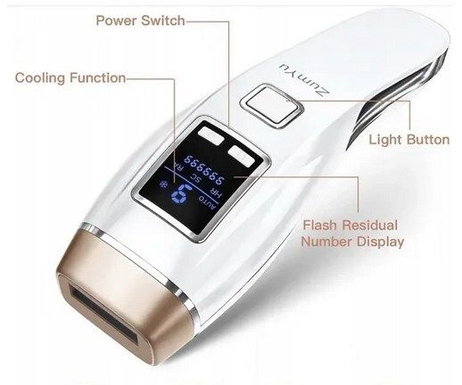 Ipl Hair Removal Device with Cooling Function, Painless Laser Hair Removal Device for Long Lasting Smooth Skin