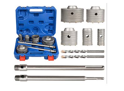 9Pcs Masonry Concrete Hole Saw Kit
