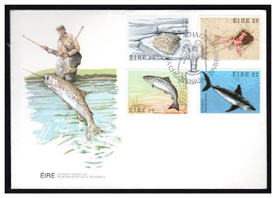 1982 Ireland Fauna & Flora Fish Commemorative Stamps P&T First Day Cover (FDC).