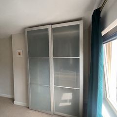 IKEA PAX sliding wardrobe with frosted sliding doors