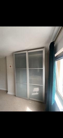 IKEA PAX sliding wardrobe with frosted sliding doors