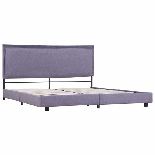 Bed Frame Light Grey Fabric 180x200 cm 6FT Super King