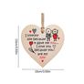 Romantic Wooden Heart-Shaped Pendant Image 3