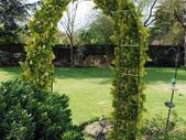 Large 2.4M Black Metal Garden Arch Heavy Duty Strong Tubular Arbour For Roses Climbing Plants Support Archway garden Decoration