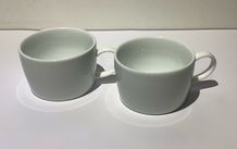 White Porcelain Coffee Cups x 2