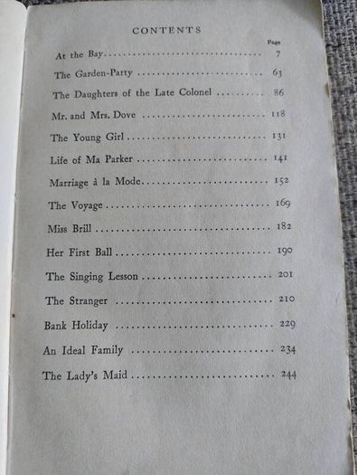 The Garden Party by Katherine Mansfield 1932 The Albatross in good used condition with wear on the cover see photos FREE STANDARD POSTAGE INCLUDED