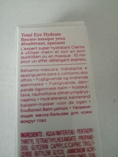 New Clarins Total Eye Hydrate