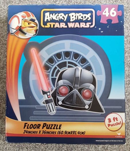 Angry Birds Star Wars Darth Vader Red Lightsaber  Floor Puzzle 46 pcs used complete
