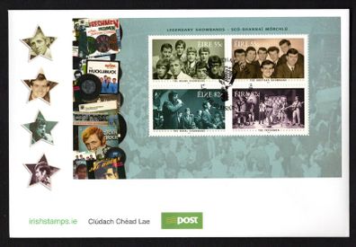 2010 Ireland Legendary Showbands Commemorative Stamp Miniature Sheet An Post First Day Cover (FDC)