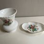Coalport  Ming  Rose china vase and matching trinket dish. Image 3