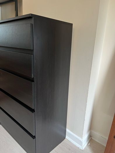 IKEA KULLEN 5-Drawer Chest in the Black-Brown finish