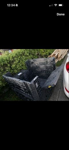 Large storage crate with lid