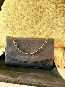 Chanel Clutch In Caviar Leather Authentic