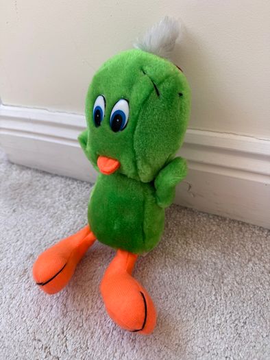 Vintage Playmakers Green Tweety Bird Plush approx. 22 cm. (without legs) Used Please see photos