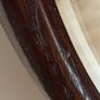 Vintage Oval Oak Wall Mirror with Bevelled Glass Image 2
