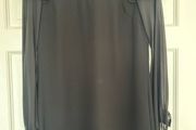 Black Warehouse shift dress with frilly sleeves. Size 12