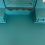 Upcycled Vintage Dressing Table & Mirror (Teal / Turquoise) Image 4