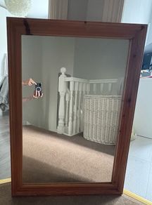 Large solid pine mirror